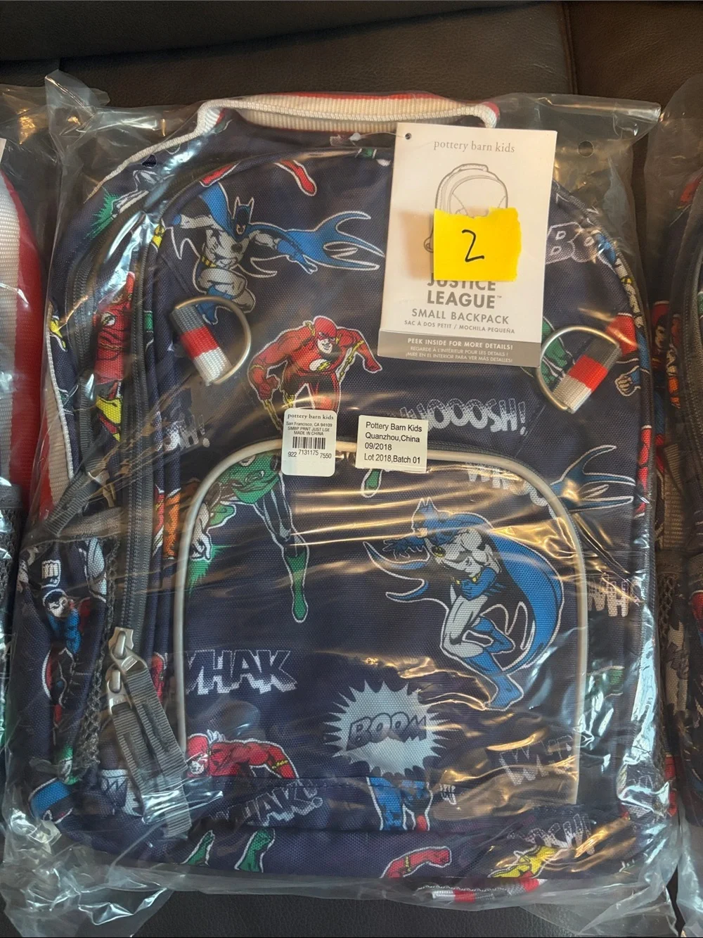 POTTERY BARN School BACKPACK MARVEL COMIC AVENGER HERO Superman travel SET 2